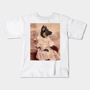 German Shepherd Puppy Girl Kids T-Shirt